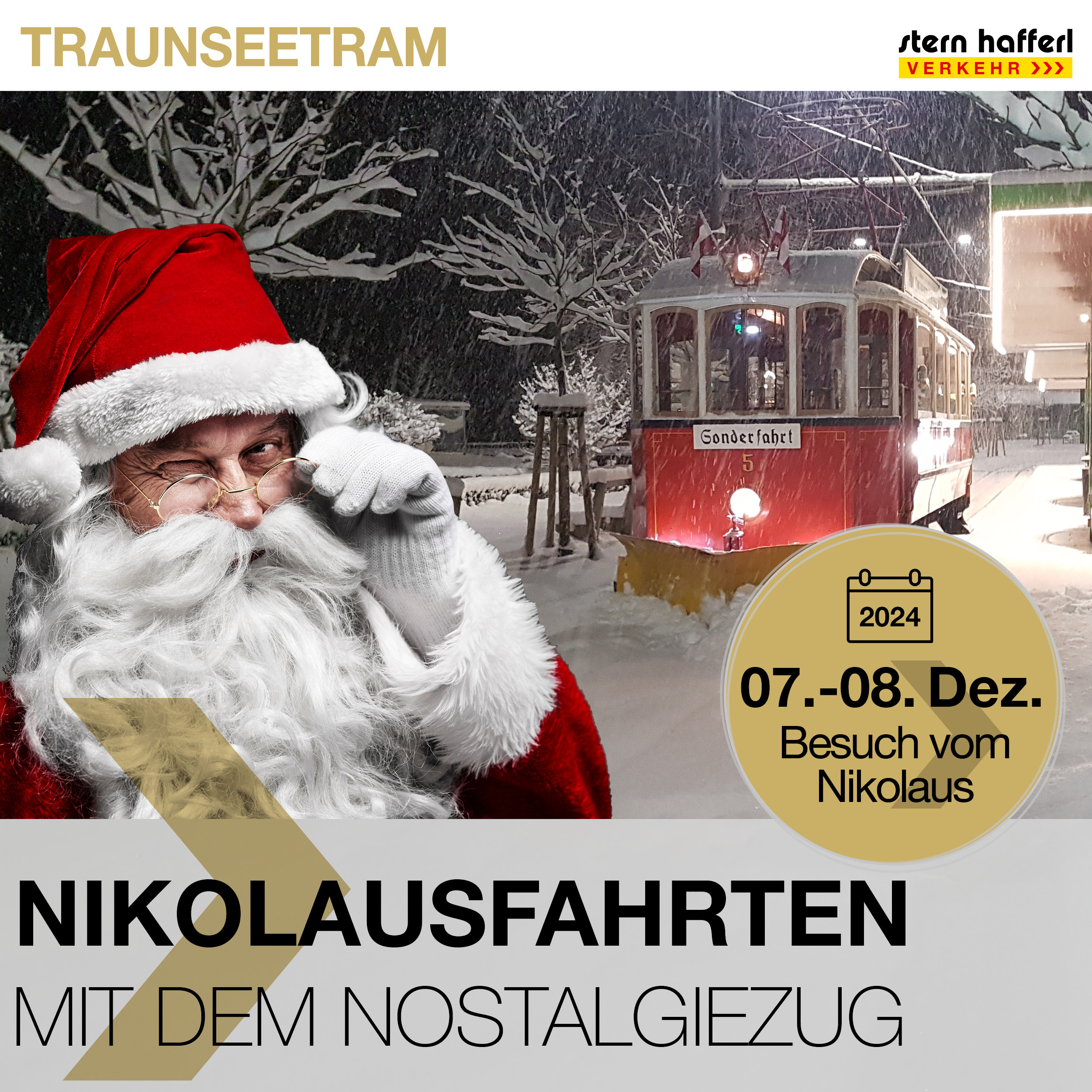 20. November - Nikolausfahrten mit dem Nostalgiezug | Stern & Hafferl Verkehr