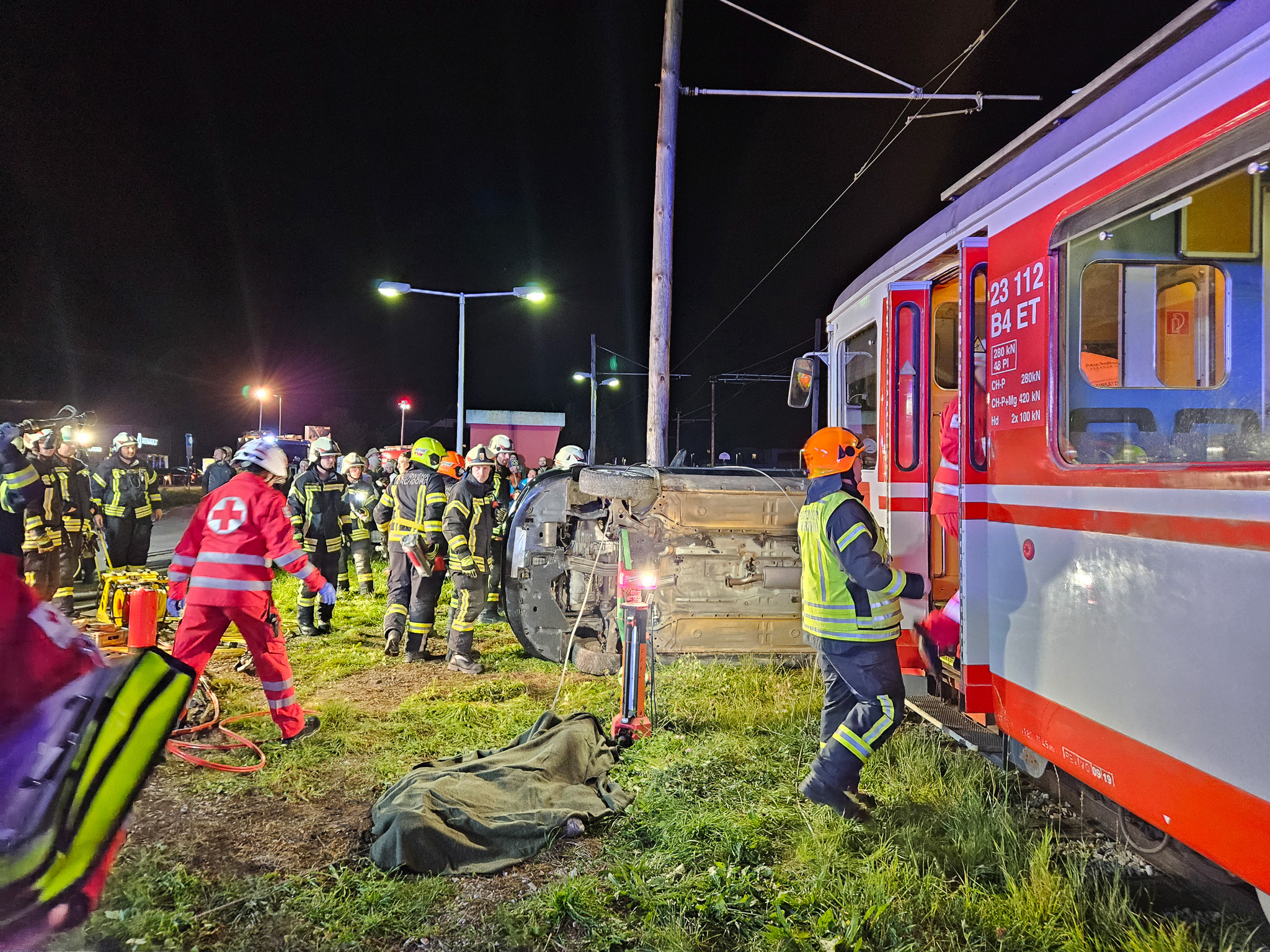 Bild von Einsatzübung auf der Traunseetram